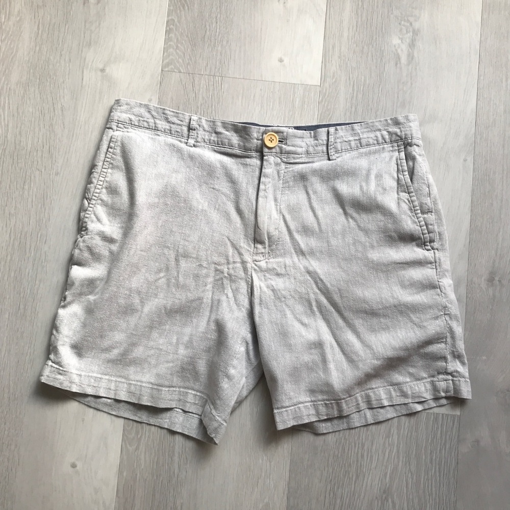 CLUB MONACO LINEN GRAY SHORTS MENS 33